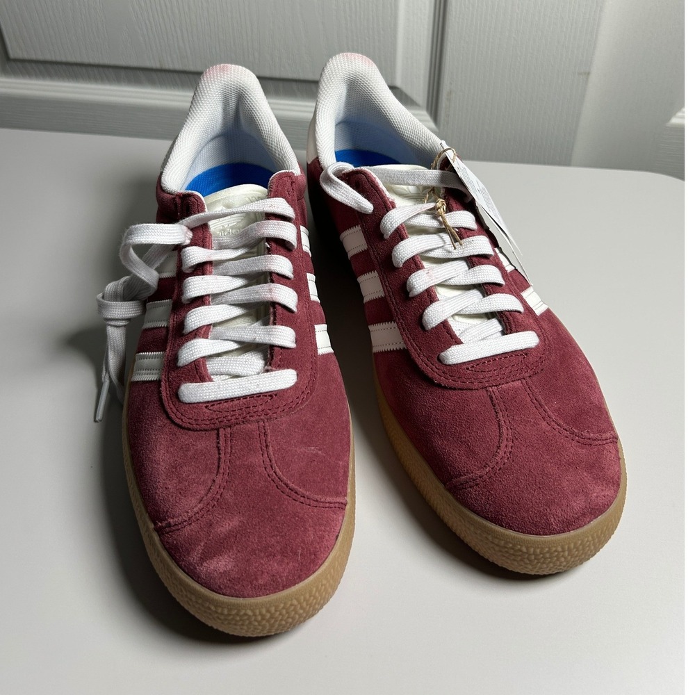 Adidas Gazelle ADV Burgundy White Gum Suede Skate Skateboarding Shoes Mens 11